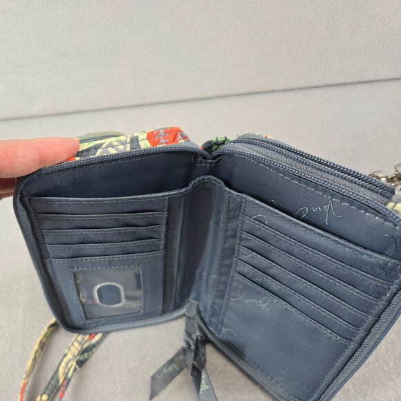 Vera Bradley Wristlet/Wallet, Multicolor, 3 compartment, 3 strap lengths, zipper - Picture 7 of 16